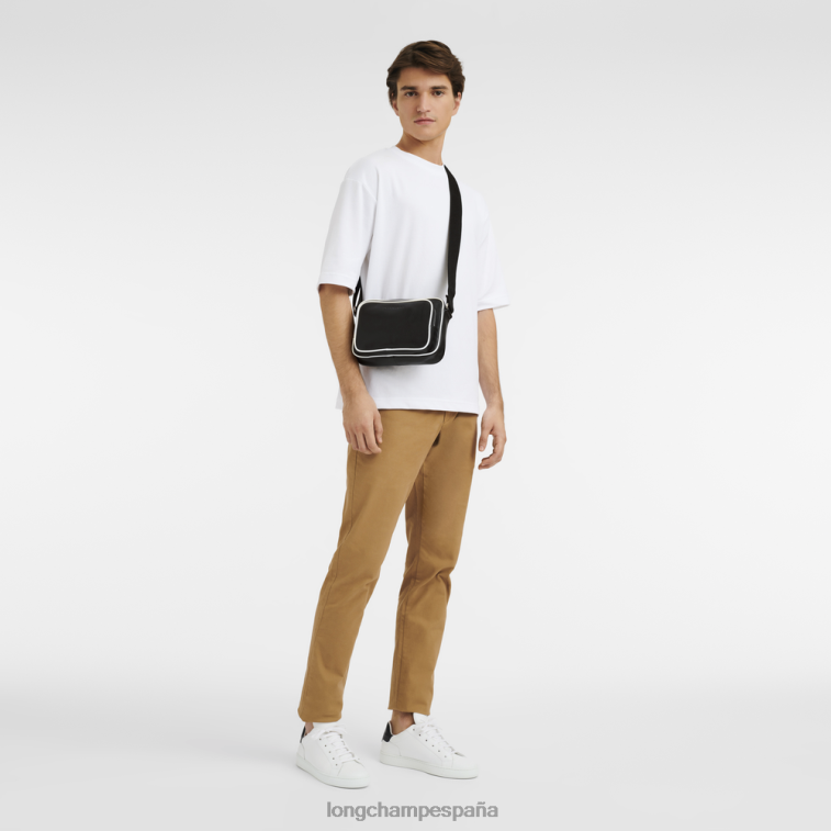 Longchamp bolsa para cámara le foulonne blanco negro hombres bolsas 064LB1124