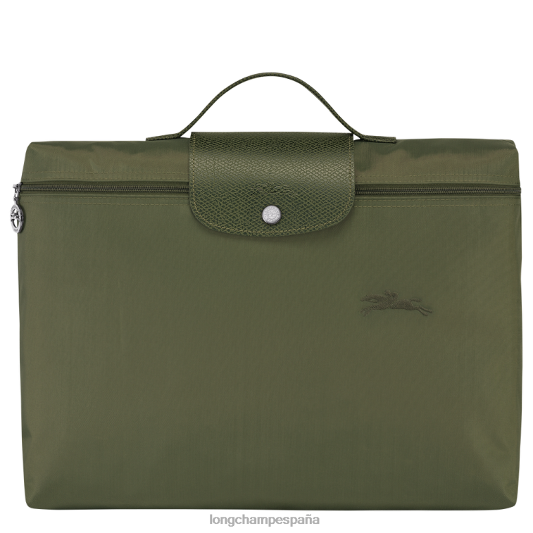 Longchamp carpeta de documentos verde le pliage bosque hombres bolsas 064LB493