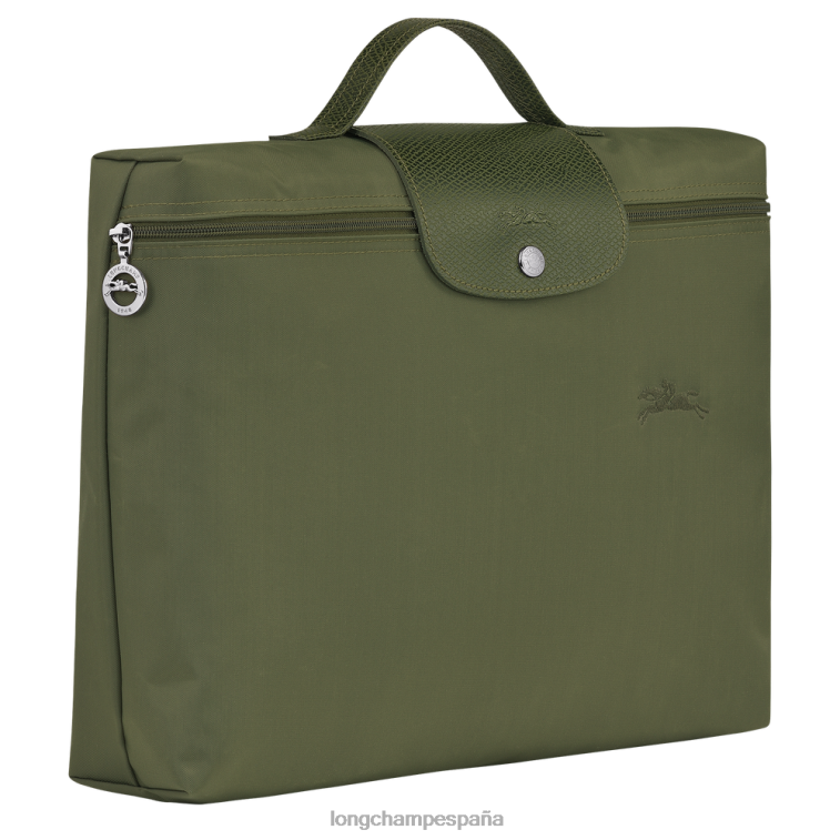 Longchamp carpeta de documentos verde le pliage bosque hombres bolsas 064LB493