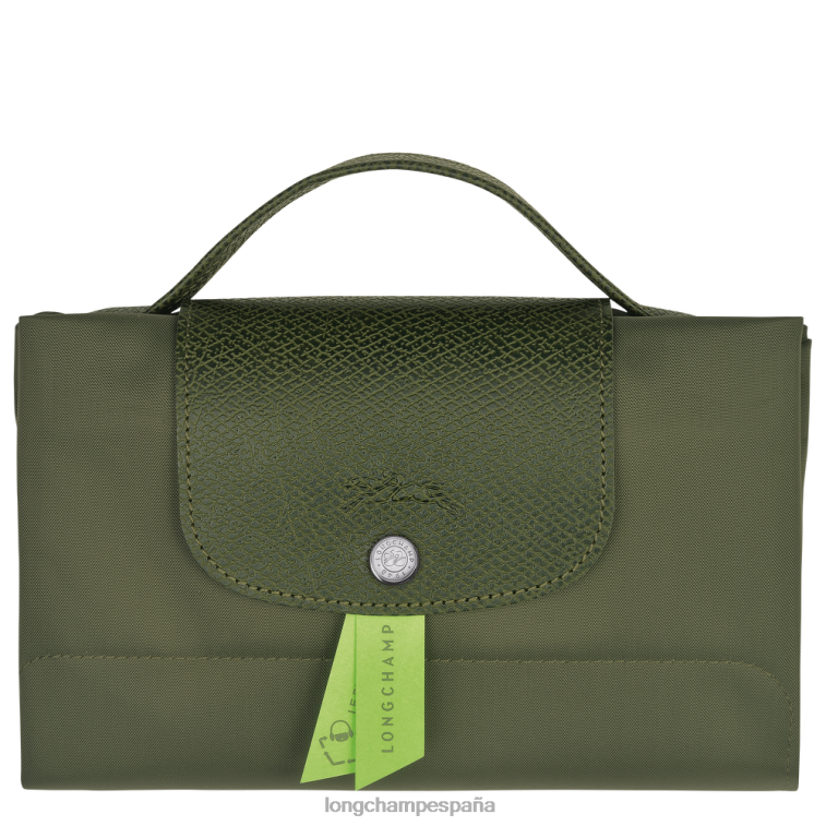 Longchamp carpeta de documentos verde le pliage bosque hombres bolsas 064LB493