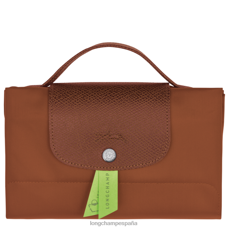 Longchamp carpeta de documentos verde le pliage coñac hombres bolsas 064LB494