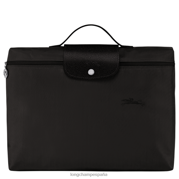 Longchamp carpeta de documentos verde le pliage negro hombres bolsas 064LB492