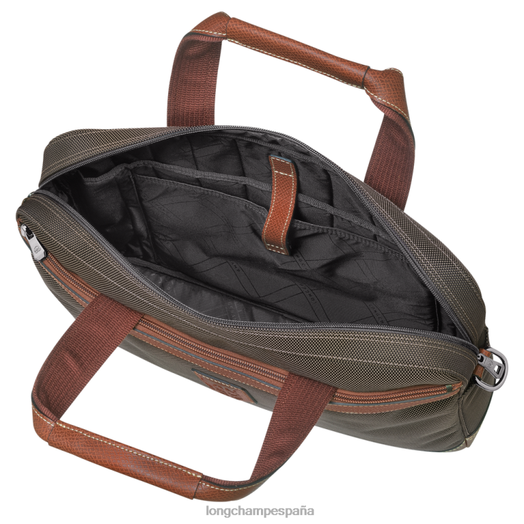 Longchamp maletín boxford marrón hombres bolsas 064LB1094