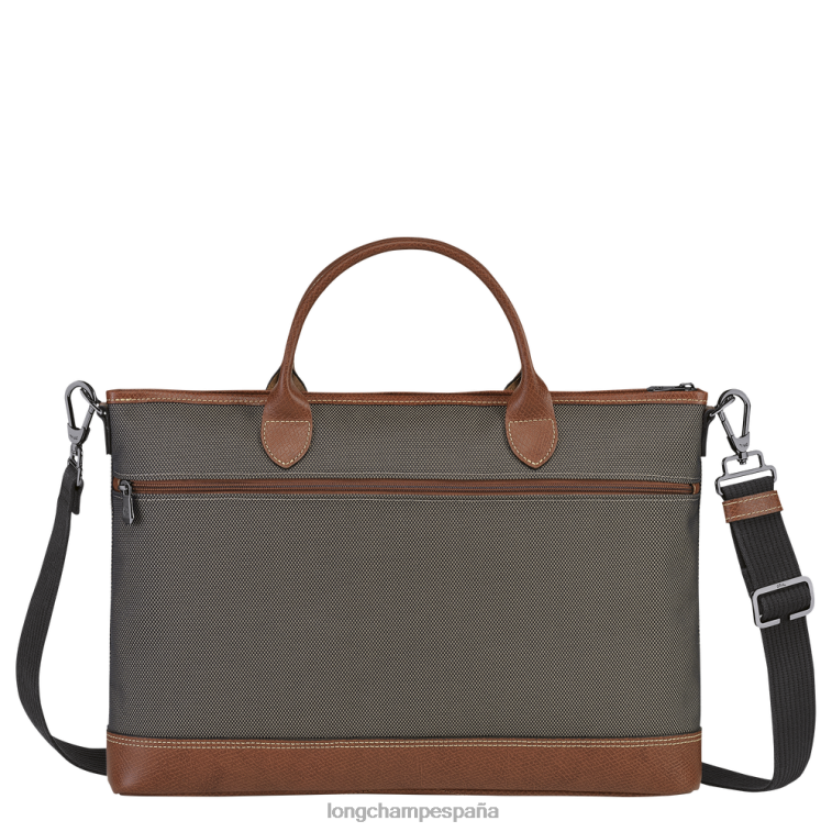 Longchamp maletín boxford marrón hombres bolsas 064LB465