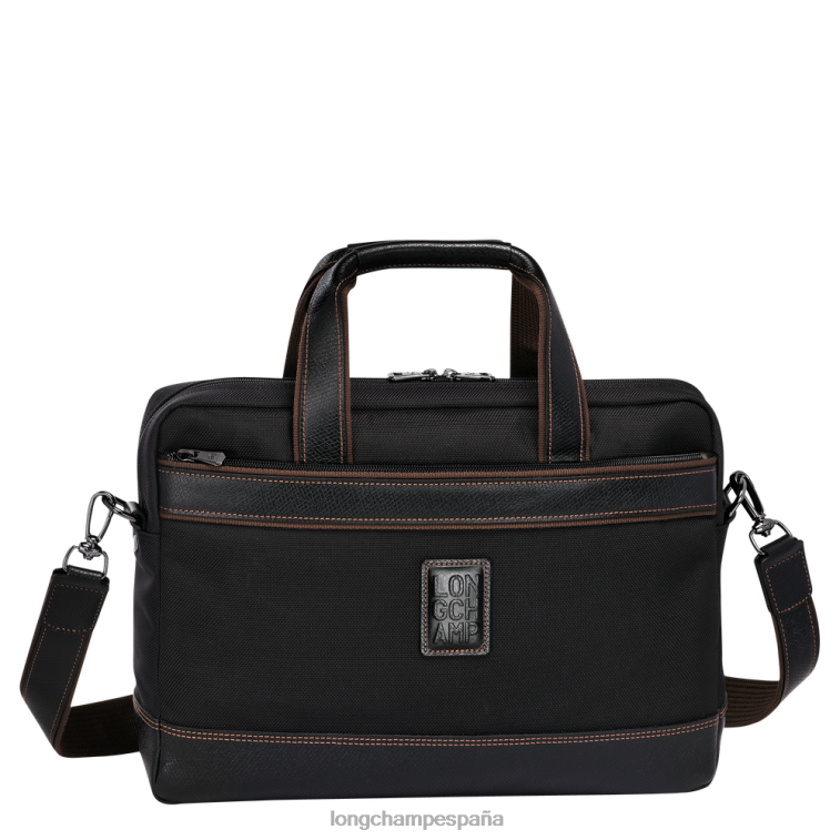 Longchamp maletín boxford negro hombres bolsas 064LB1093