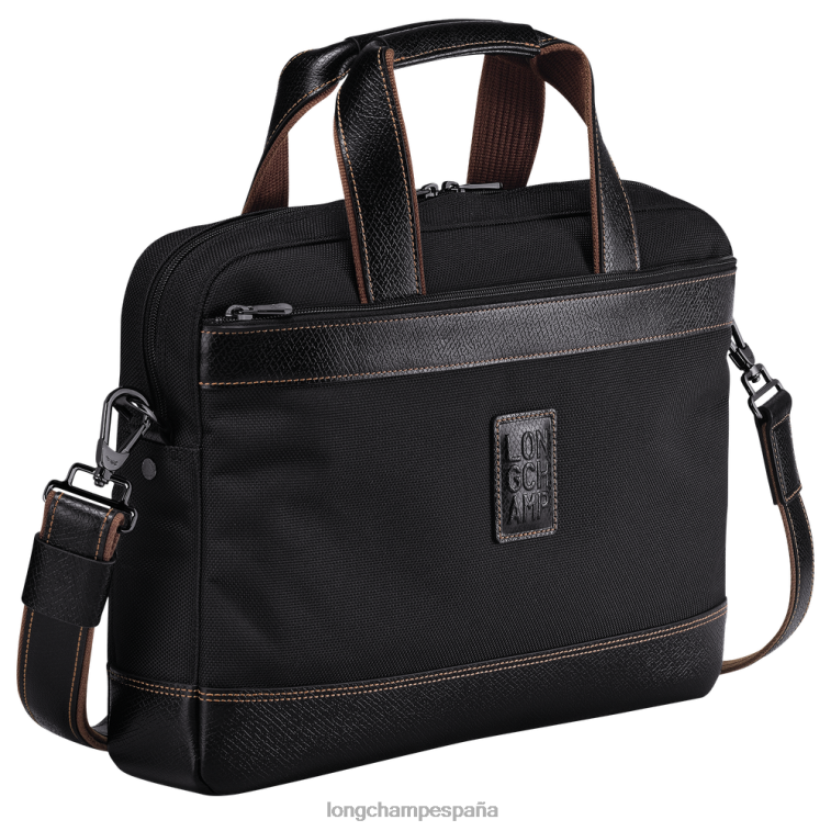 Longchamp maletín boxford negro hombres bolsas 064LB1093