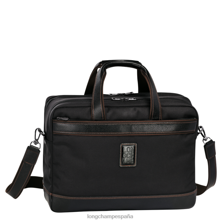 Longchamp maletín boxford negro hombres bolsas 064LB1096