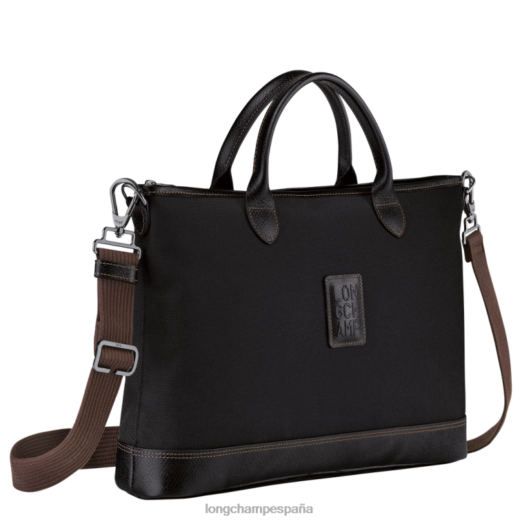 Longchamp maletín boxford negro hombres bolsas 064LB464