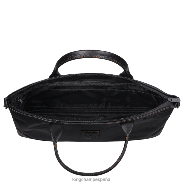 Longchamp maletín boxford negro hombres bolsas 064LB464