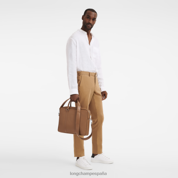 Longchamp maletín le foulonne caramelo hombres bolsas 064LB477