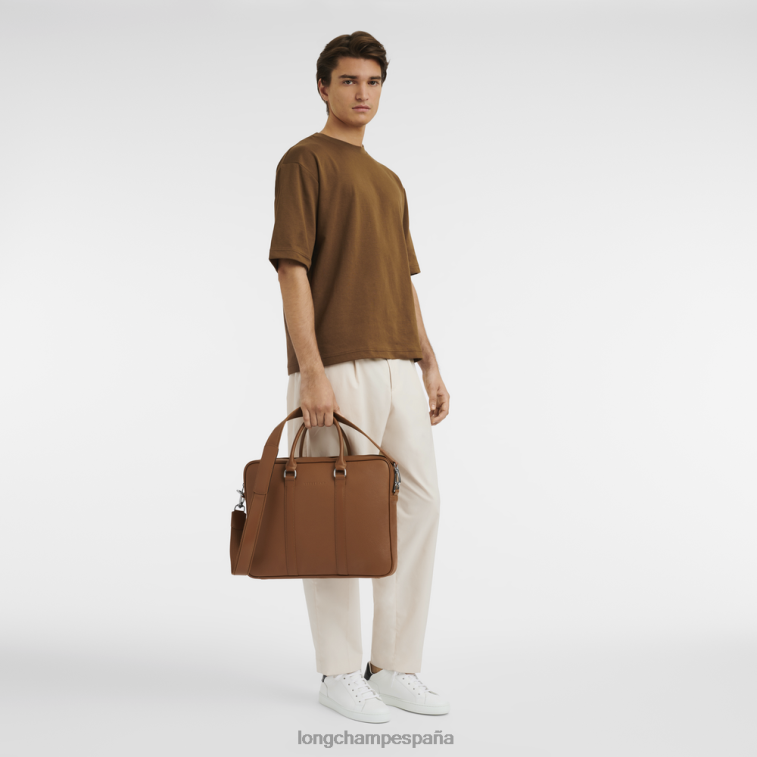 Longchamp maletín le foulonne caramelo hombres bolsas 064LB480