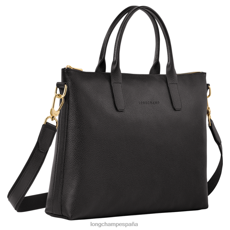 Longchamp maletín le foulonne negro hombres bolsas 064LB467