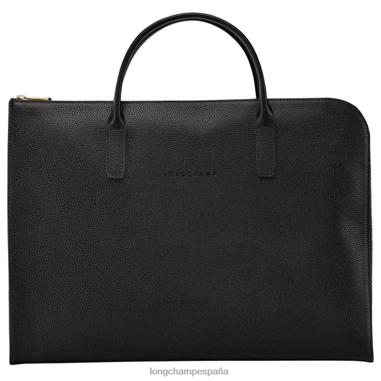 Longchamp maletín le foulonne negro hombres bolsas 064LB470