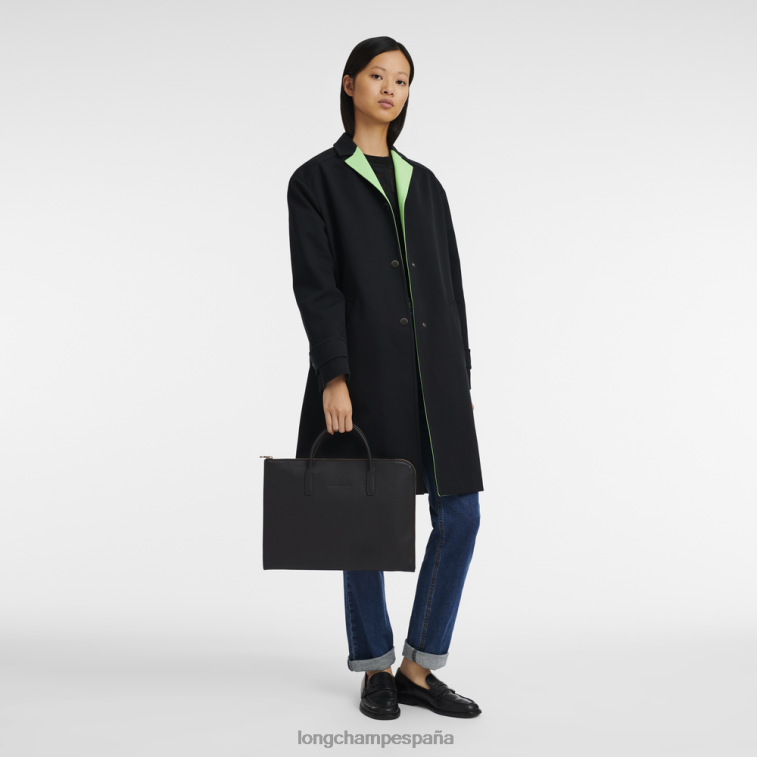 Longchamp maletín le foulonne negro hombres bolsas 064LB470