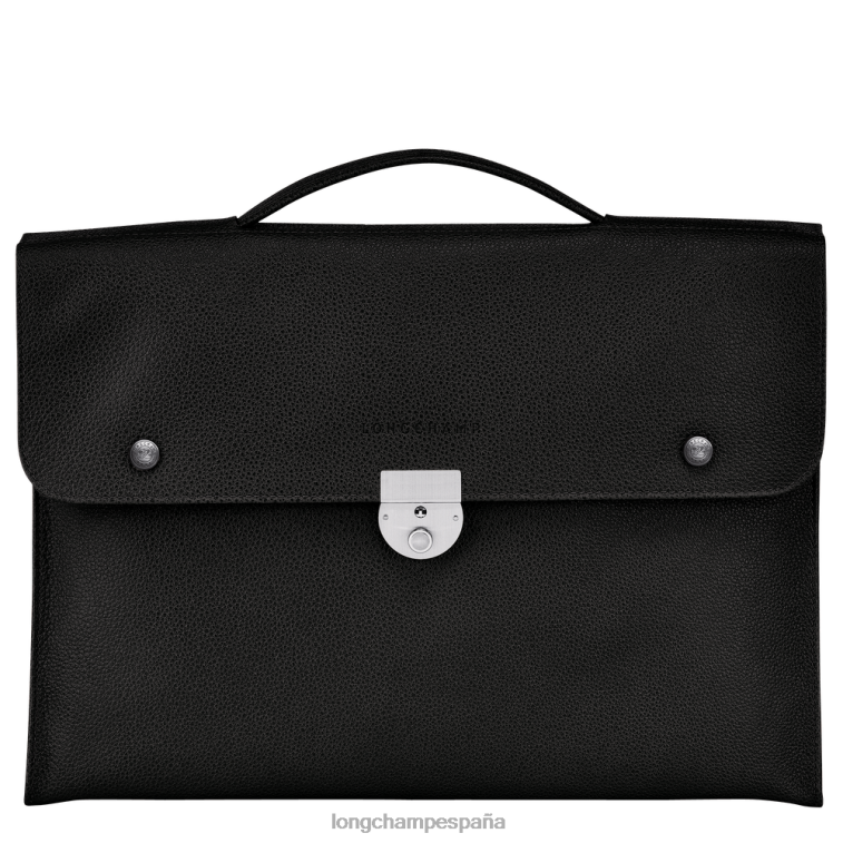 Longchamp maletín le foulonne negro hombres bolsas 064LB483