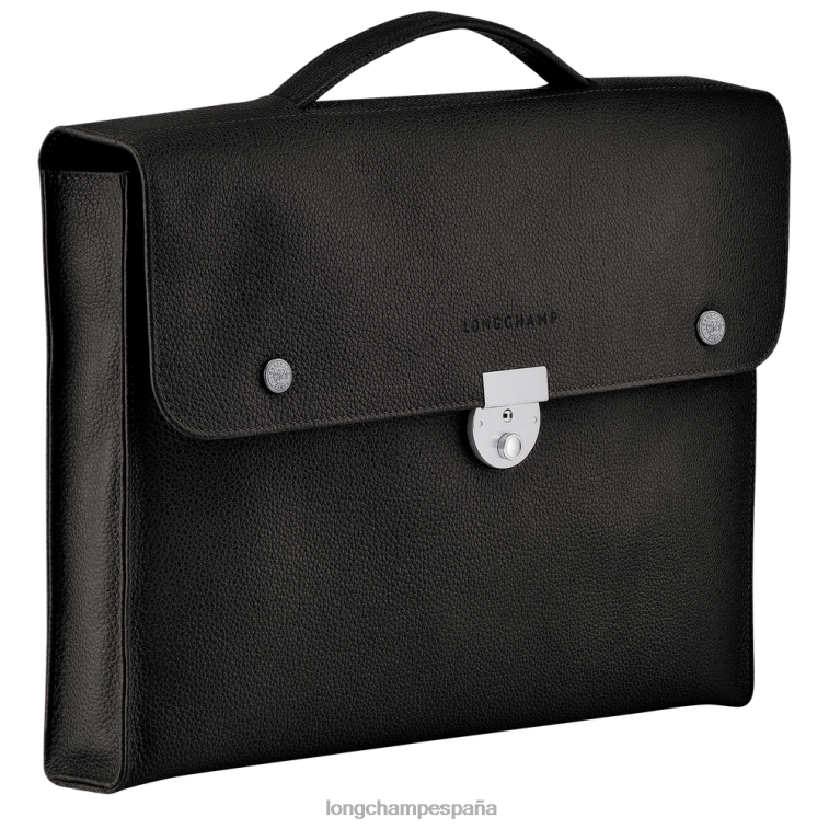 Longchamp maletín le foulonne negro hombres bolsas 064LB483