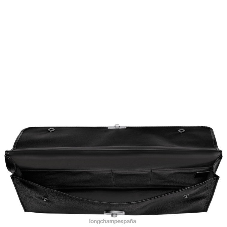 Longchamp maletín le foulonne negro hombres bolsas 064LB483
