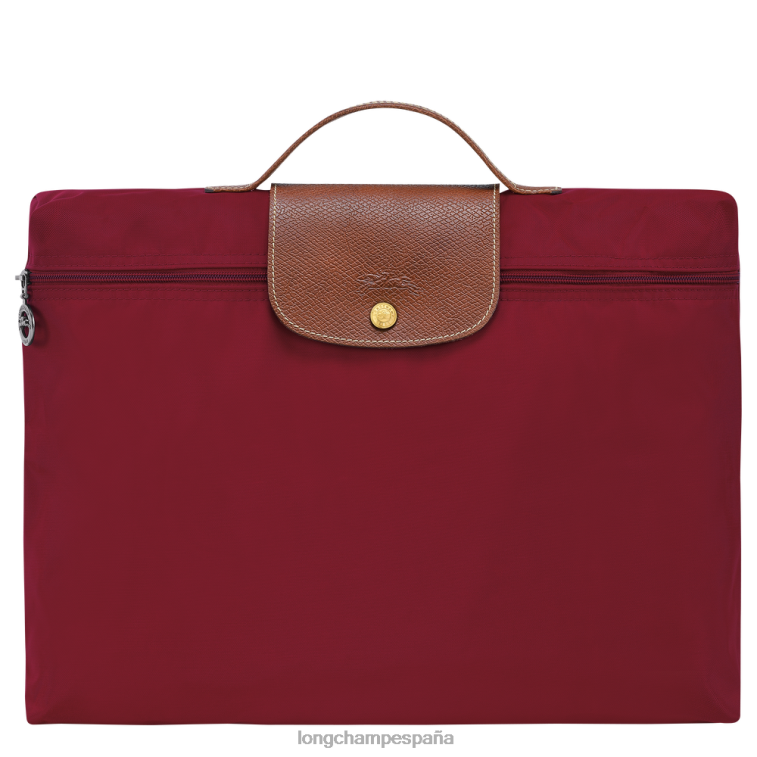 Longchamp maletín original le pliage rojo hombres bolsas 064LB487