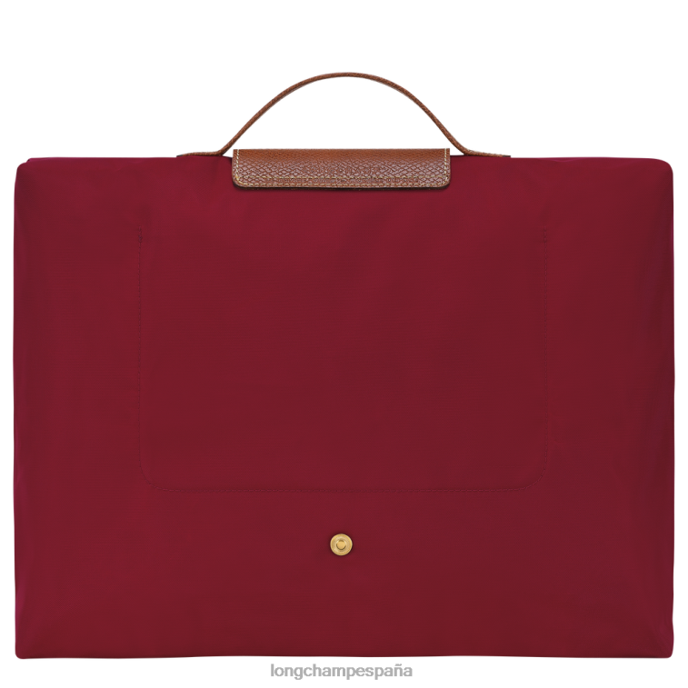 Longchamp maletín original le pliage rojo hombres bolsas 064LB487