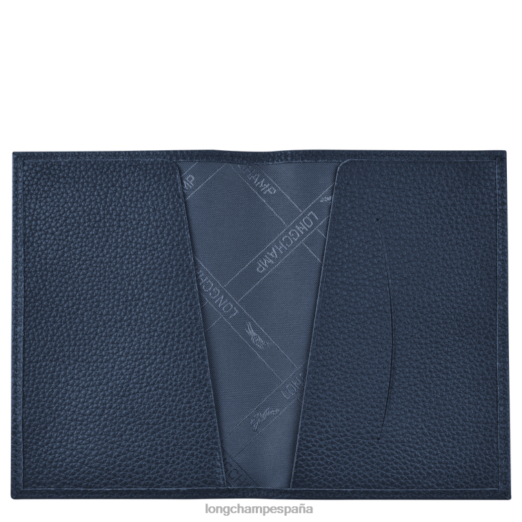 Longchamp cubierta del pasaporte le foulonne Armada hombres Artículos de cuero 064LB730