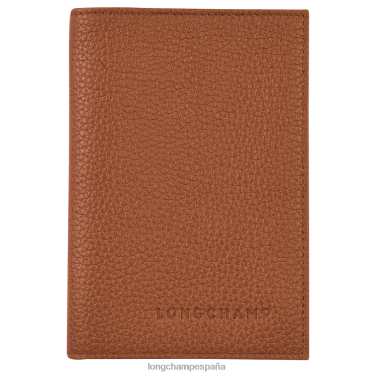 Longchamp cubierta del pasaporte le foulonne caramelo hombres Artículos de cuero 064LB726