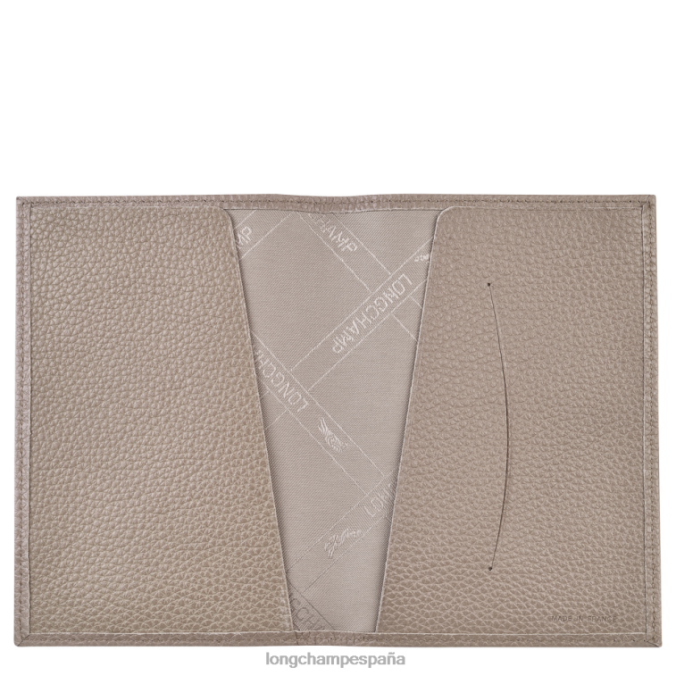 Longchamp cubierta del pasaporte le foulonne tórtola hombres Artículos de cuero 064LB728