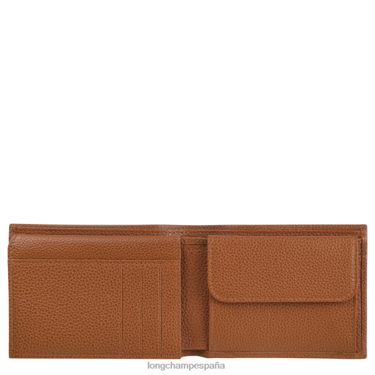 Longchamp cartera le foulonne caramelo hombres Artículos de cuero 064LB635