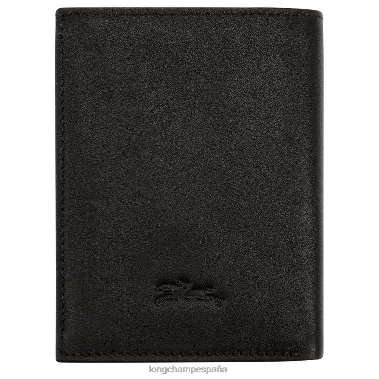 Longchamp cartera sur sena negro hombres Artículos de cuero 064LB1129