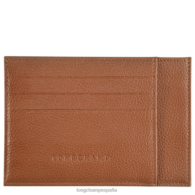 Longchamp tarjetero le foulonne caramelo hombres Artículos de cuero 064LB652
