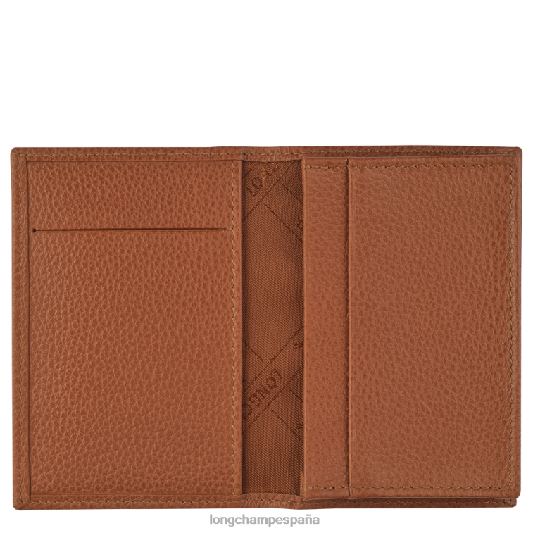 Longchamp tarjetero le foulonne caramelo hombres Artículos de cuero 064LB654