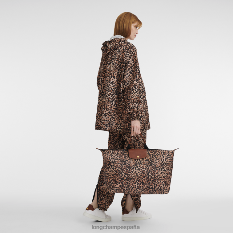 Longchamp X D'heygere bolsa de viaje/mochila estampado de pantera hombres bolsas 064LB831