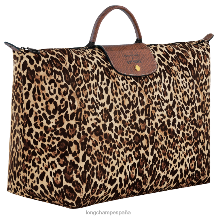 Longchamp X D'heygere bolsa de viaje/mochila estampado de pantera hombres bolsas 064LB831