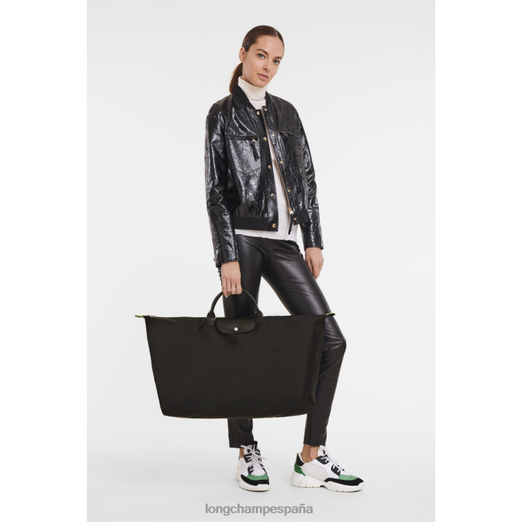 Longchamp bolsa de viaje verde le pliage negro hombres bolsas 064LB793