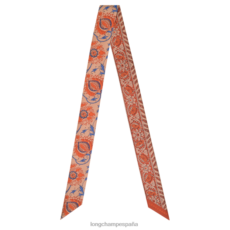 Longchamp cinta de seda colección primavera/verano 2022 naranja mujer accesorios 064LB1025