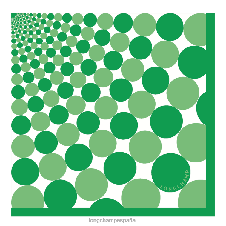 Longchamp pañuelo de seda colección primavera/verano 2023 70 hierba/luz verde mujer accesorios 064LB1036