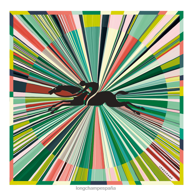 Longchamp pañuelo de seda colección primavera/verano 2023 70 hierba/luz verde mujer accesorios 064LB1038