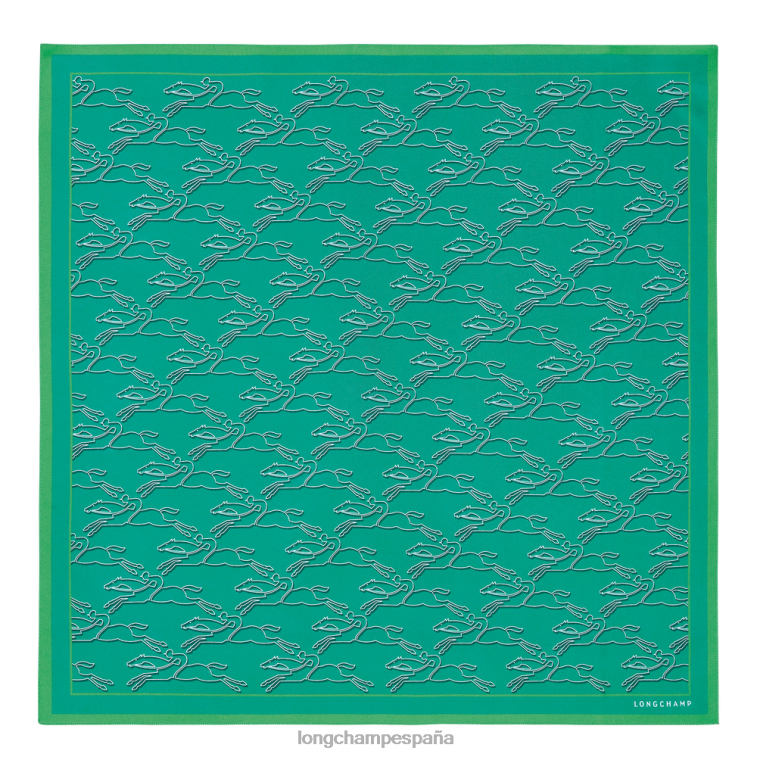 Longchamp pañuelo de seda colección primavera/verano 2023 70 turquesa mujer accesorios 064LB1032