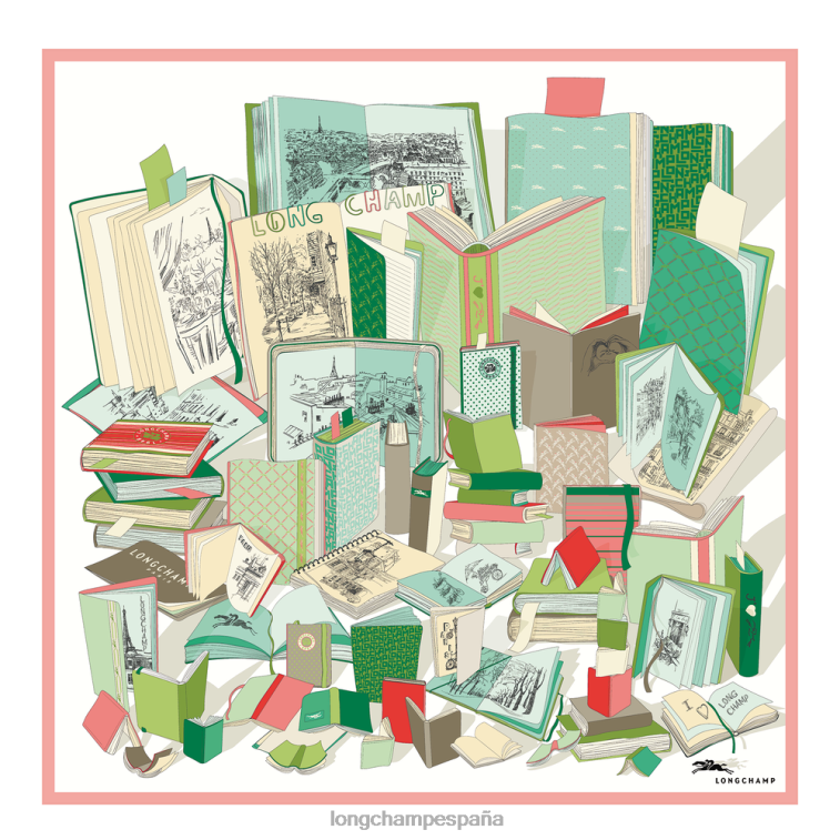 Longchamp pañuelo de seda colección primavera/verano 2023 90 celadón mujer accesorios 064LB1051