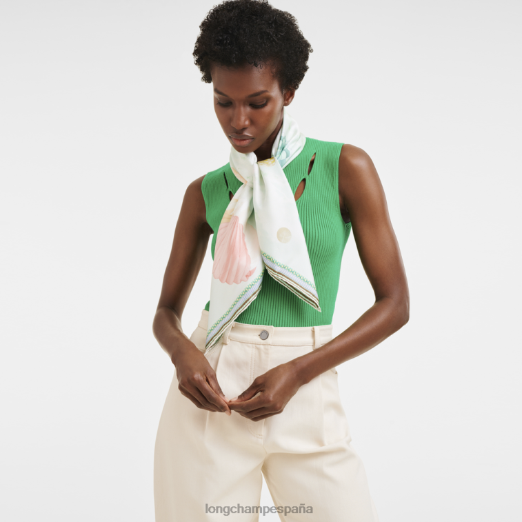 Longchamp pañuelo de seda colección primavera/verano 2023 90 cielo azul mujer accesorios 064LB1053