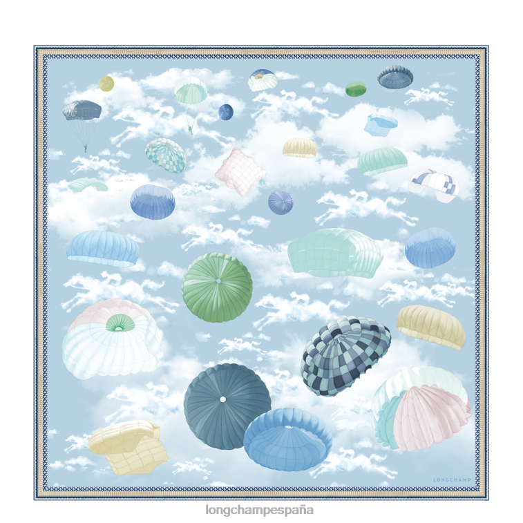 Longchamp pañuelo de seda colección primavera/verano 2023 90 pizarra mujer accesorios 064LB1054