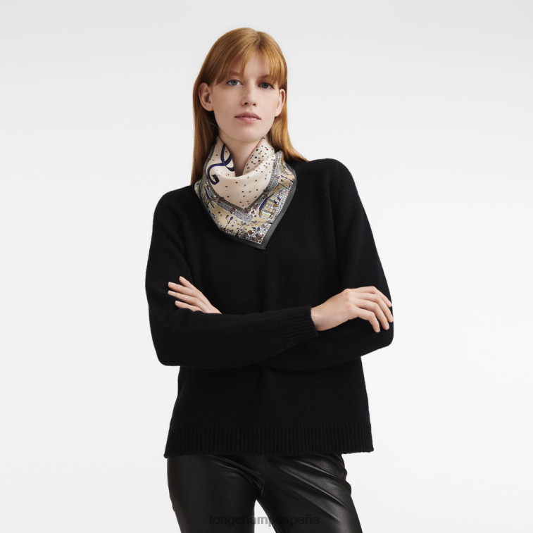 Longchamp pañuelo de seda colección primavera/verano 2023 papel mujer accesorios 064LB1012