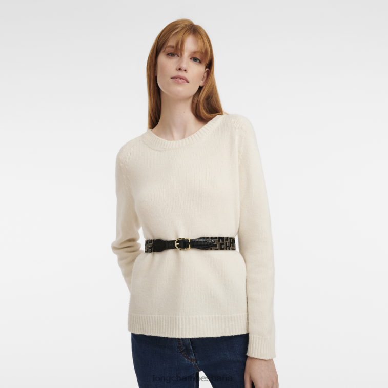 Longchamp cinturón de 1980 gris topo/negro mujer accesorios 064LB930