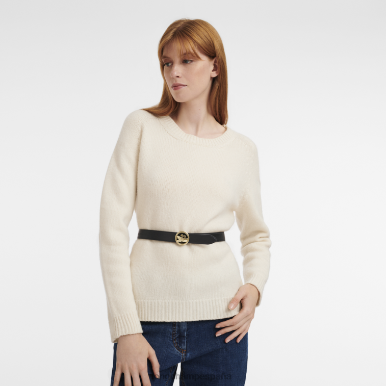 Longchamp cinturón de trote de caja negro/coñac mujer accesorios 064LB940