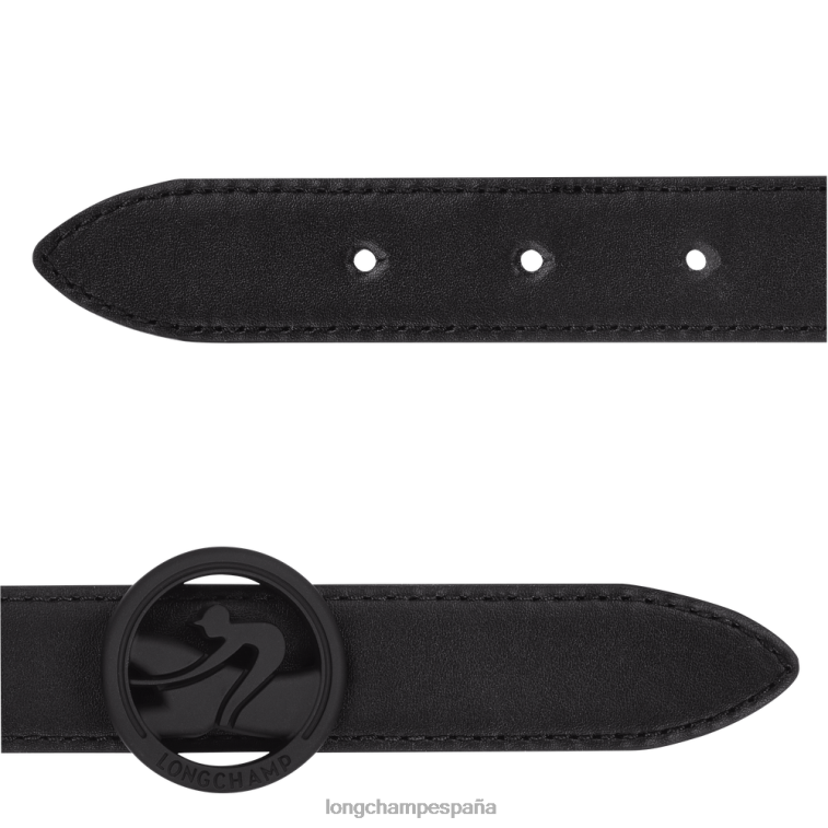 Longchamp cinturón de trote de caja negro mujer accesorios 064LB936