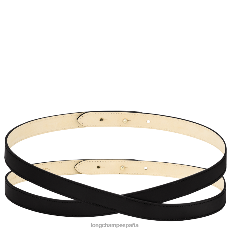 Longchamp cinturón de trote de caja negro mujer accesorios 064LB953