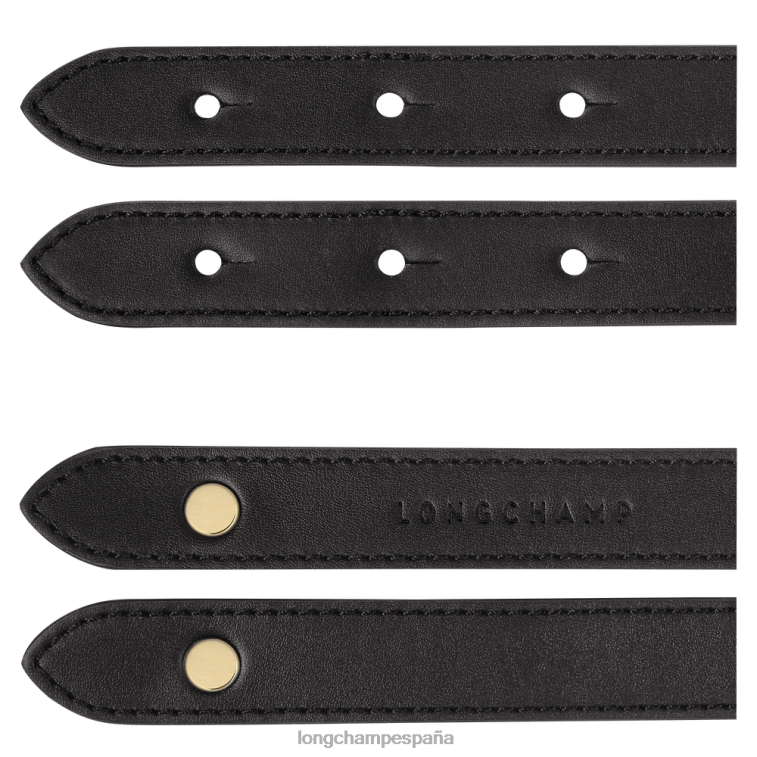 Longchamp cinturón de trote de caja negro mujer accesorios 064LB953