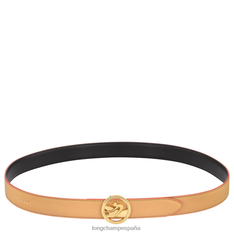 Longchamp cinturón de trote de caja vegetal/negro mujer accesorios 064LB939