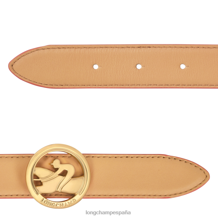 Longchamp cinturón de trote de caja vegetal/negro mujer accesorios 064LB939