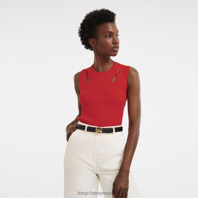 Longchamp cinturón de trote de caja vegetal/negro mujer accesorios 064LB939