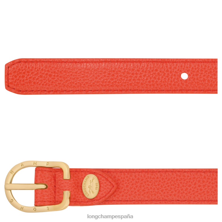 Longchamp cinturón le foulonne naranja mujer accesorios 064LB926